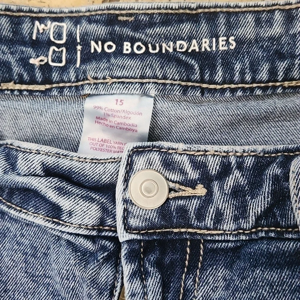 No Boundaries Distressed Denim Shorts